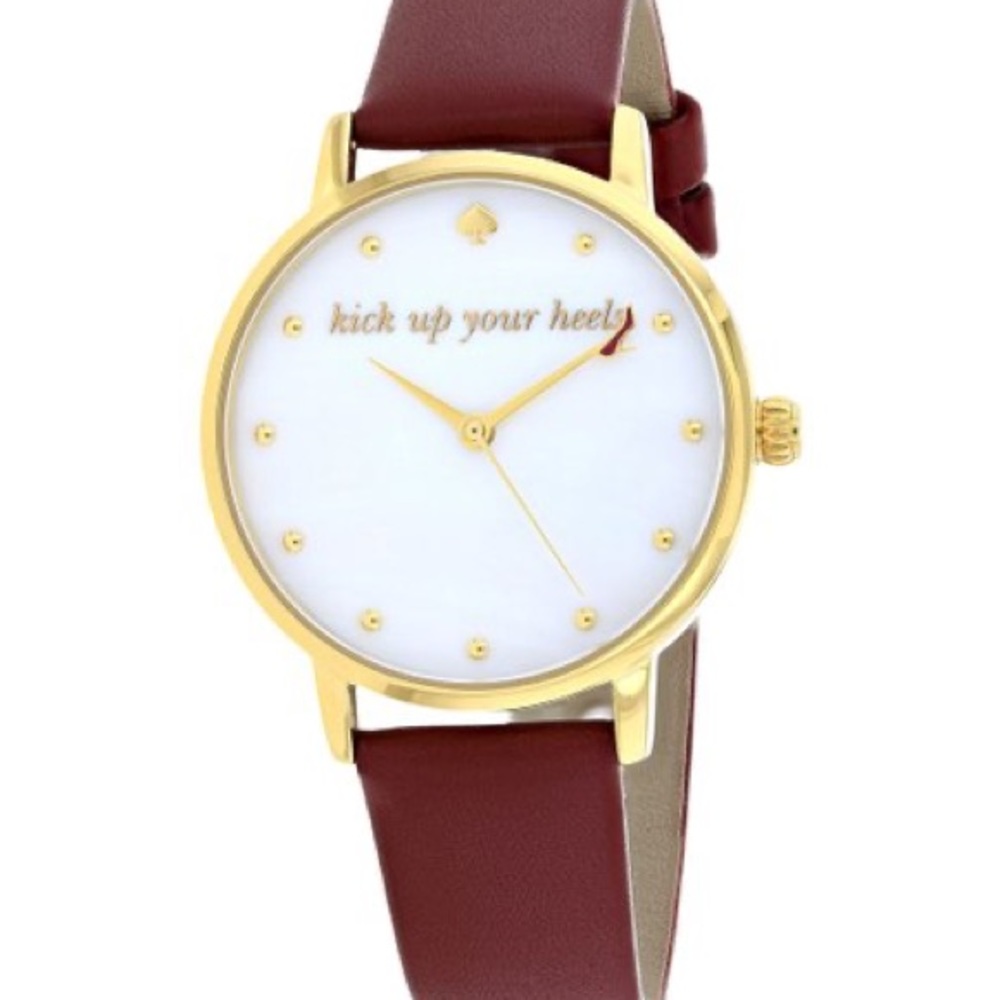 Kate Spade ‘Kick Up Your Heels’ Leather Strap Watch